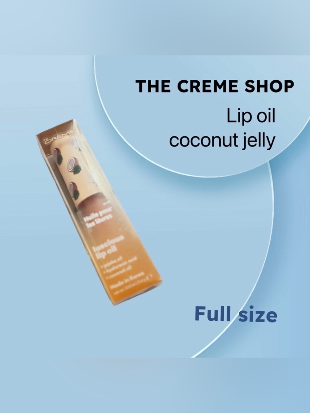 🇺🇸🆕📦BNIB THE CREME SHOP | Full | Moisture boost Luscious Lip Oil Coconut jelly